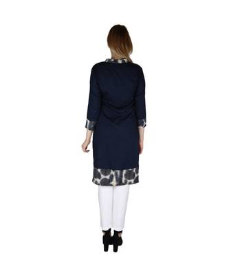 blue printed rayon kurti 4