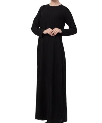 Black kashibo A Line Abaya With Side Pockets 4
