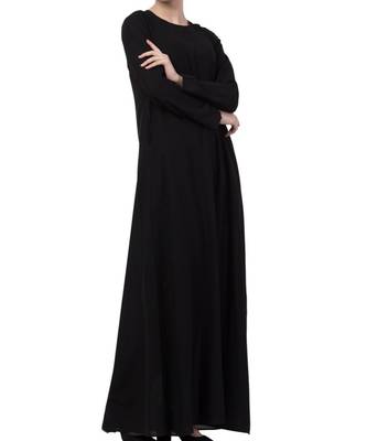 Black kashibo A Line Abaya With Side Pockets 6