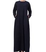 Blue kashibo A Line Abaya With Side Pockets