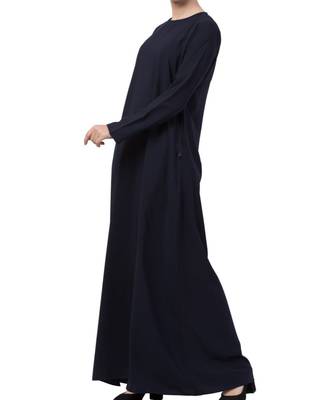 Blue kashibo A Line Abaya With Side Pockets 3
