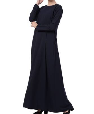 Blue kashibo A Line Abaya With Side Pockets 4