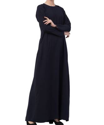 Blue kashibo A Line Abaya With Side Pockets 6