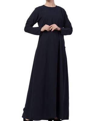 Blue kashibo A Line Abaya With Side Pockets 7
