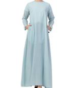 Blue kashibo A Line Abaya With Side Pockets