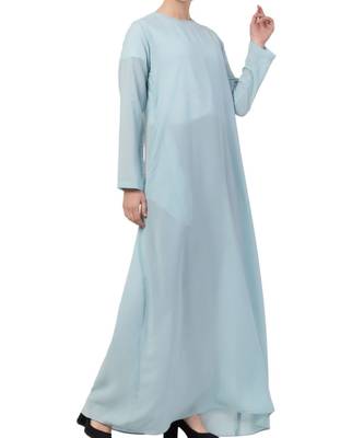 Blue kashibo A Line Abaya With Side Pockets 5