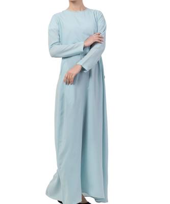 Blue kashibo A Line Abaya With Side Pockets 6