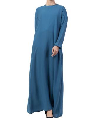Blue kashibo A Line Abaya With Side Pockets 1