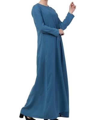 Blue kashibo A Line Abaya With Side Pockets 6