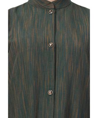 Green Cotton Poly  Khadi Look Abaya Dress 6