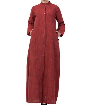 Multicolor Cotton Poly  Khadi Look Abaya Dress 3