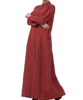Multicolor Cotton Poly  Khadi Look Abaya Dress 4