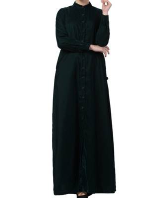 Green Velvet  High Fashion Velvet Abaya Dress 2