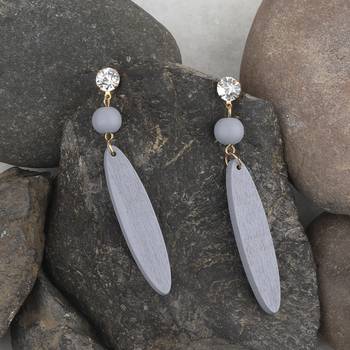 Designer Wooden Earrings Perfect And Different Look For Women Girl 4