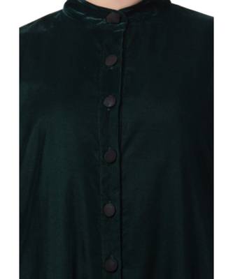 Green Velvet  High Fashion Velvet Abaya Dress 7