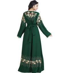 Green Georgette Embroidered Zari Work Islamic Kaftan