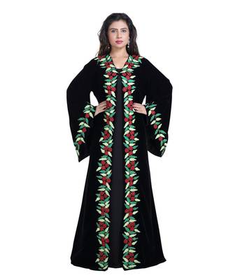 Black Georgette Embroidered Zari Work Islamic Kaftan 2