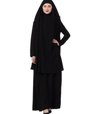 Black kashibo Abaya Khimar Combo 1