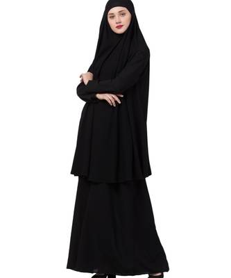 Black kashibo Abaya Khimar Combo 2
