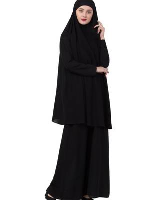 Black kashibo Abaya Khimar Combo 4