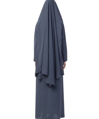 Grey kashibo Abaya Khimar Combo 7
