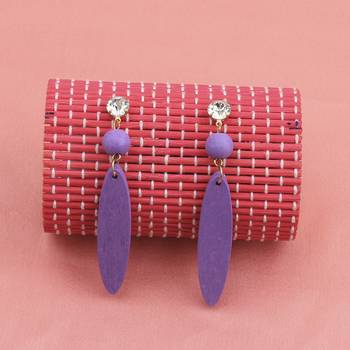 Charm Designer Wooden Light Weight Dangler Earrings For Girls And Women 3