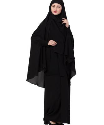 Black kashibo Abaya Khimar Combo 5