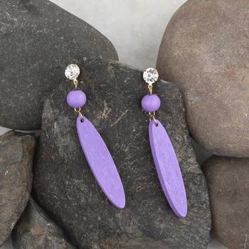 Charm Designer Wooden Light Weight Dangler Earrings For Girls And Women 4