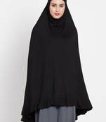 Black Full Size Prayer Hijab Without Sleeves