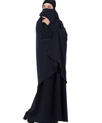 Blue kashibo Abaya Khimar Combo 7