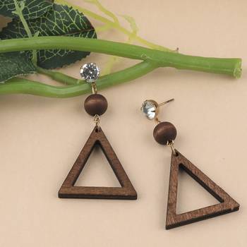 Elegant Dangler Wooden Earrings For Girls And Women 2
