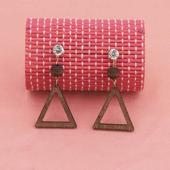 Elegant Dangler Wooden Earrings For Girls And Women 3
