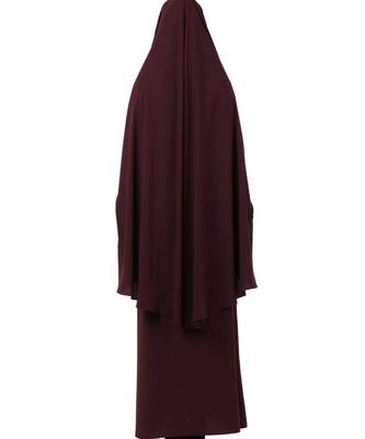 Wine kashibo Abaya Khimar Combo 6