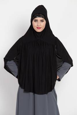 Black Designer Jersey Hijab 2