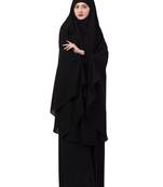 Black Nida Abaya Khimar Combo