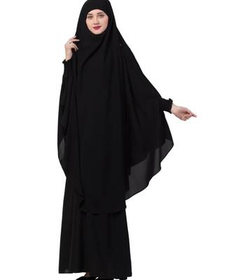 Black Nida Abaya Khimar Combo 3