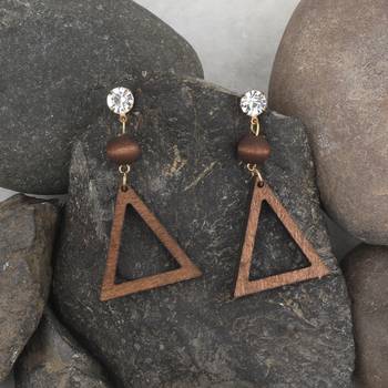 Elegant Dangler Wooden Earrings For Girls And Women 4