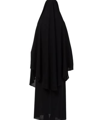 Black Nida Abaya Khimar Combo 7