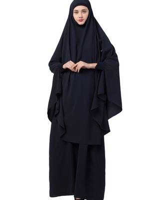 Blue kashibo Abaya Khimar Combo 1