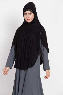 Black Designer Jersey Hijab 3