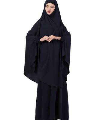 Blue kashibo Abaya Khimar Combo 6