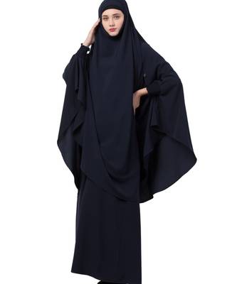 Blue kashibo Abaya Khimar Combo 7