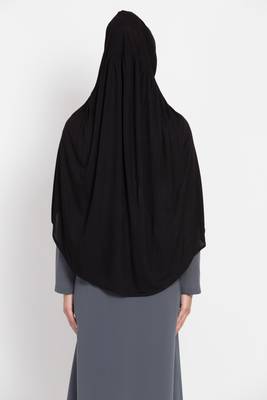 Black Designer Jersey Hijab 4