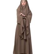 Khaki kashibo Abaya Khimar Combo