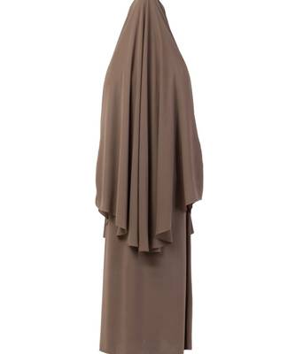 Khaki kashibo Abaya Khimar Combo 7