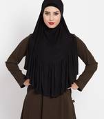 Black Designer Jersey Hijab