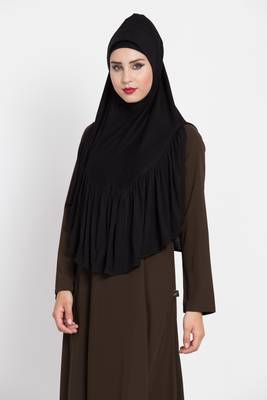 Black Designer Jersey Hijab 2