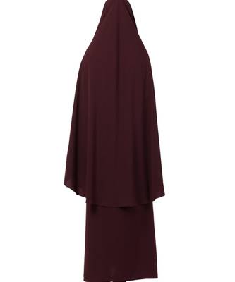 Wine kashibo Abaya Khimar Combo 7