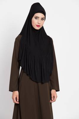 Black Designer Jersey Hijab 3