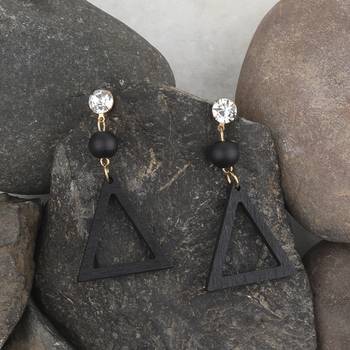Elegant Dangler Wooden Earrings For Girls And Women 4